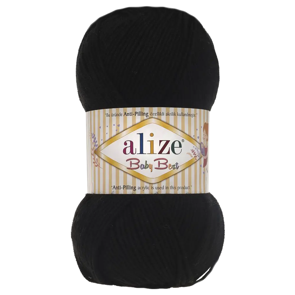 #Farbe_Alize Baby Best | 60 Schwarz