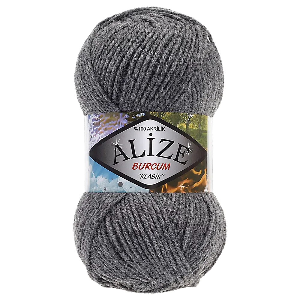 #Farbe_Alize Burcum Klasik | 196 Dunkelgrau Melange