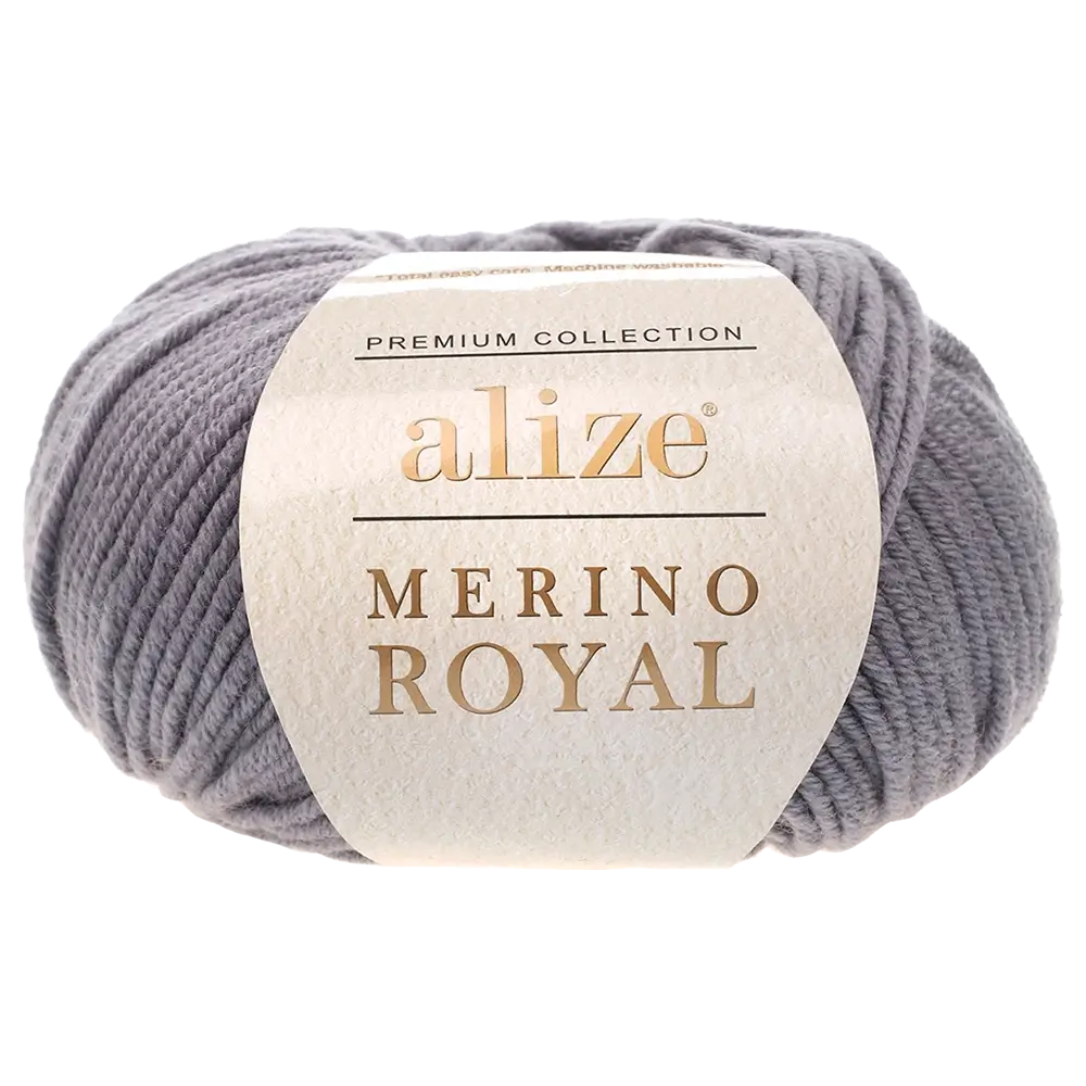 #Farbe_Alize Merino Royal | 87 Dunkelgrau