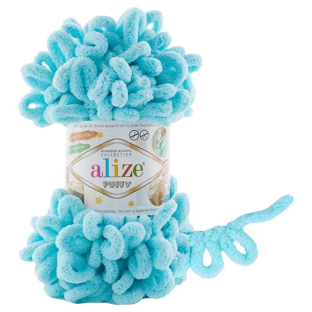 #Farbe_Alize Puffy | 128 Gletscherblau