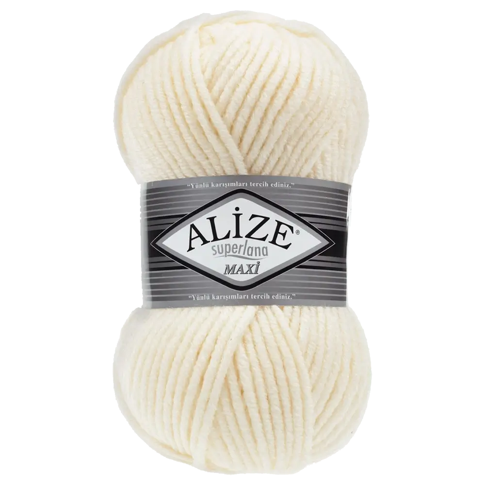 #Farbe_Alize Superlana Maxi | 01 Creme