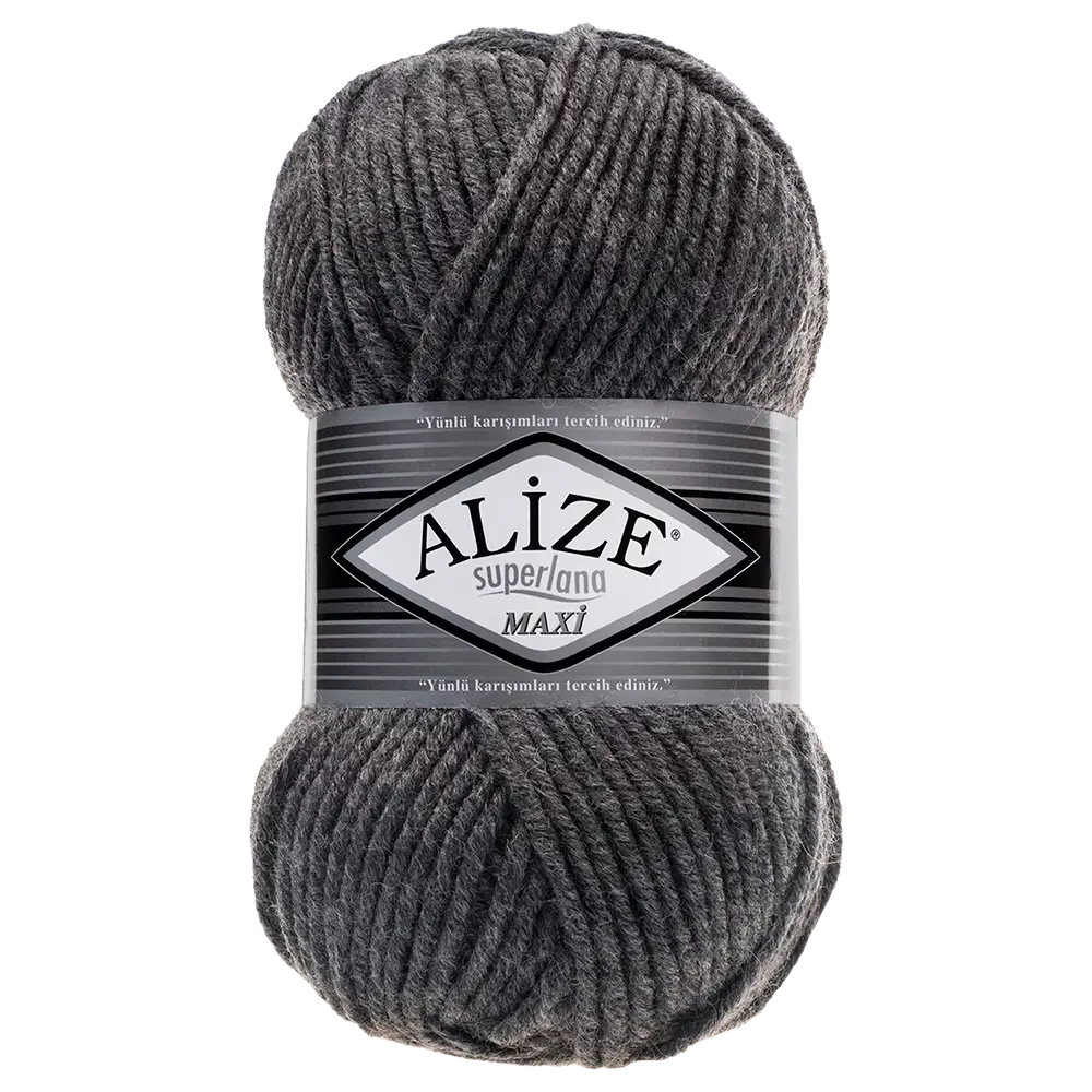 #Farbe_Alize Superlana Maxi | 182 Mittelgrau Melange