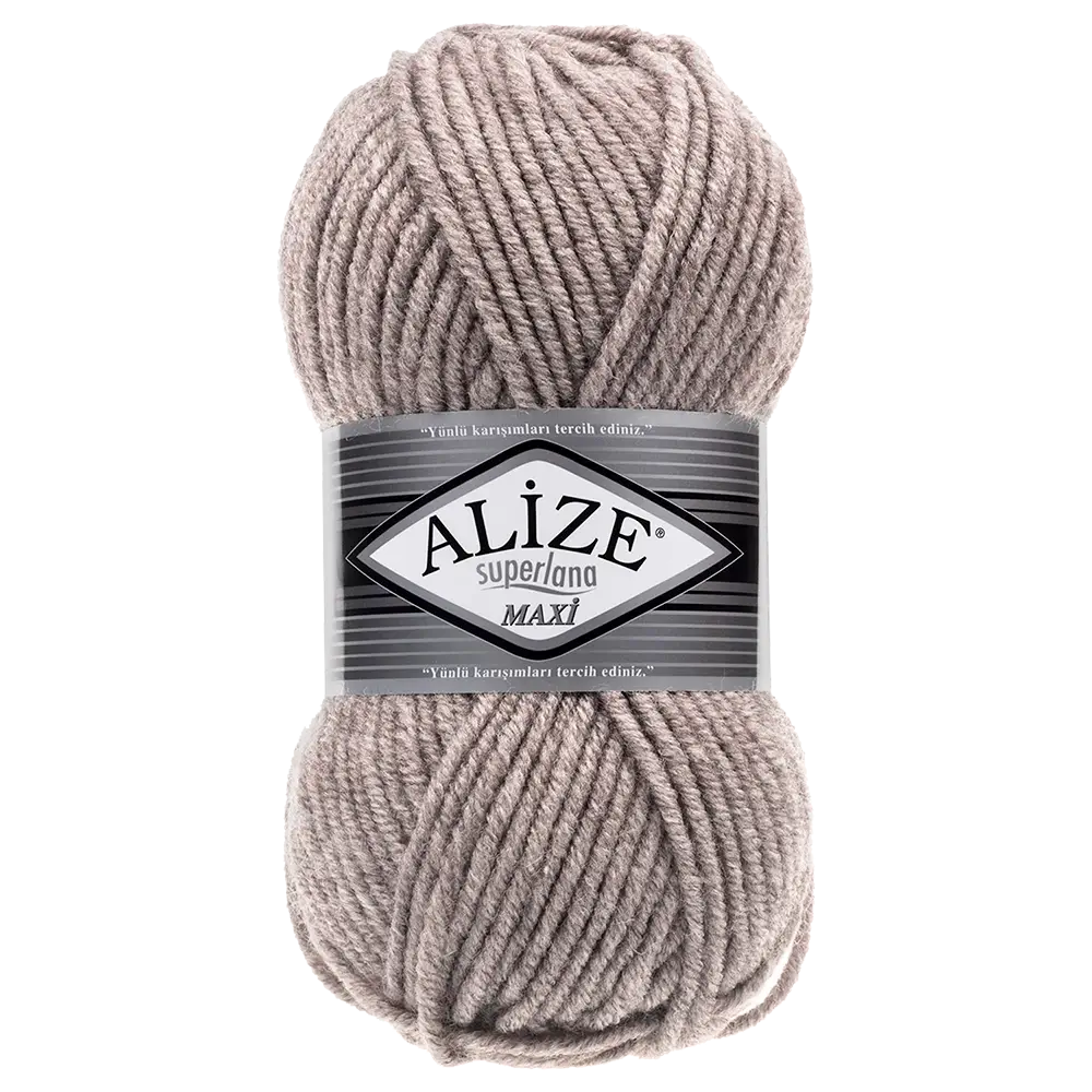 #Farbe_Alize Superlana Maxi | 207 Hekkbraun Melange