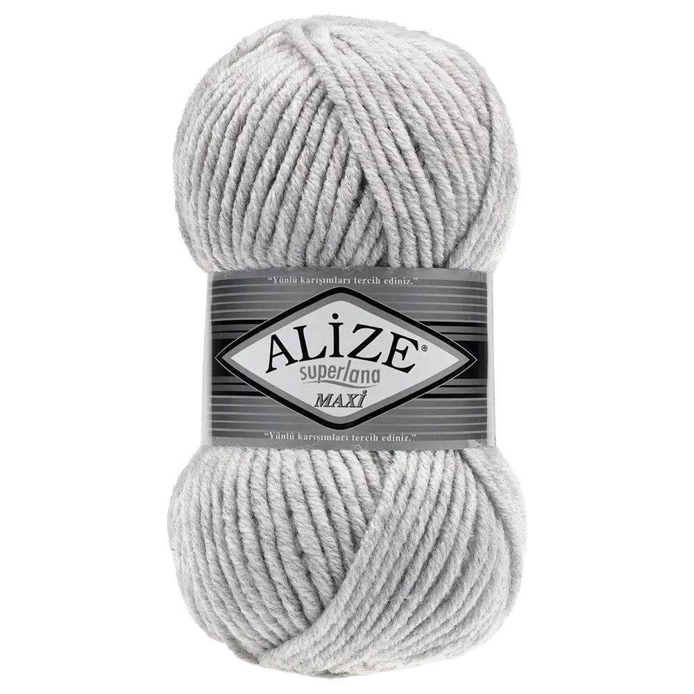 #Farbe_Alize Superlana Maxi | 208 Hellgrau Melange