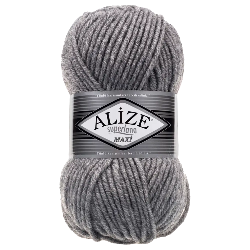 #Farbe_Alize Superlana Maxi | 21 Grau Melange