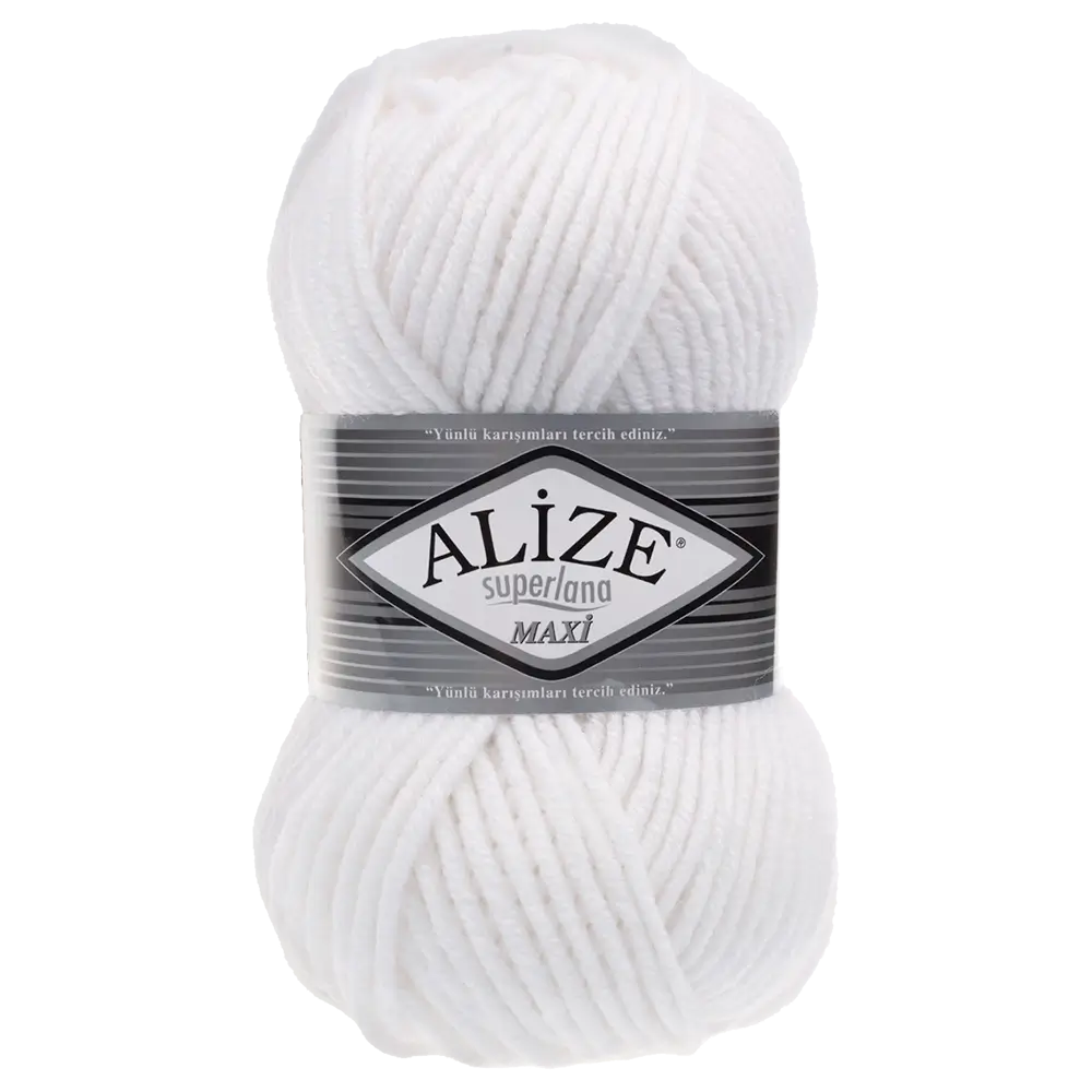 #Farbe_Alize Superlana Maxi | 55 Weiß