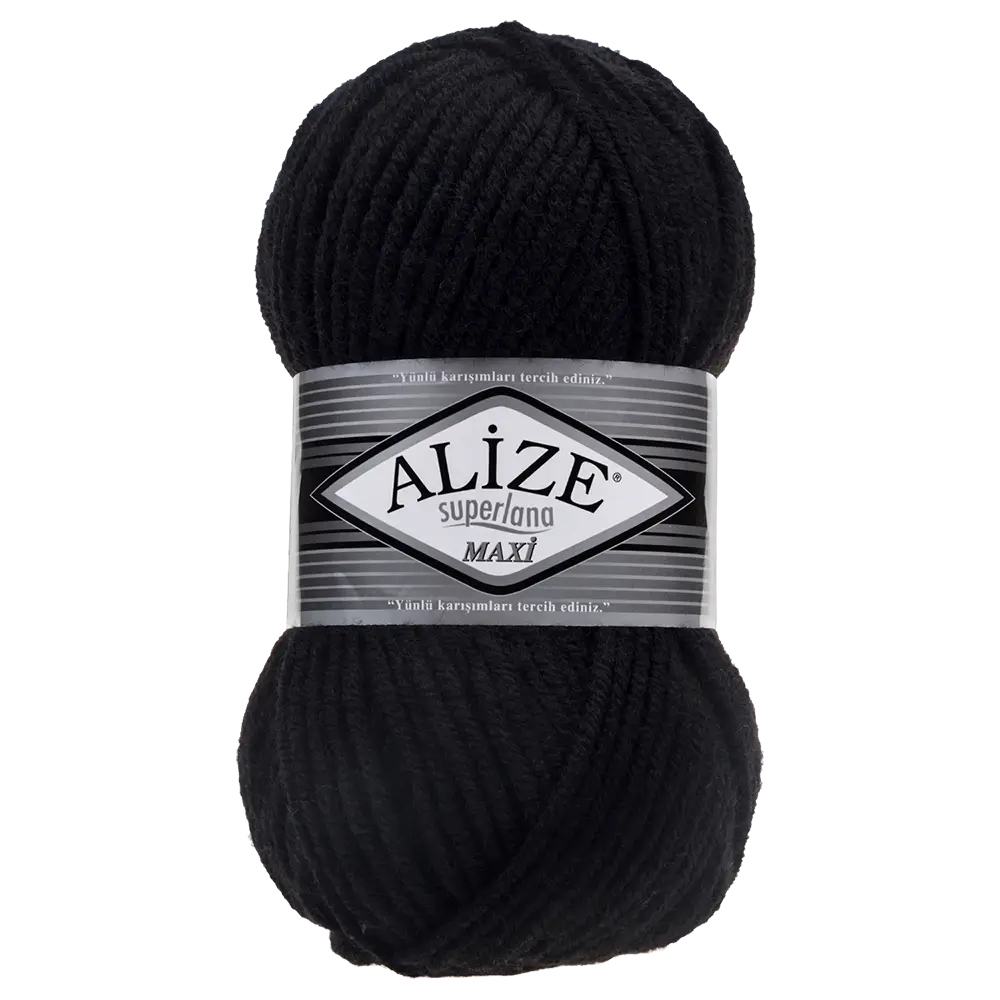 #Farbe_Alize Superlana Maxi | 60 Schwarz