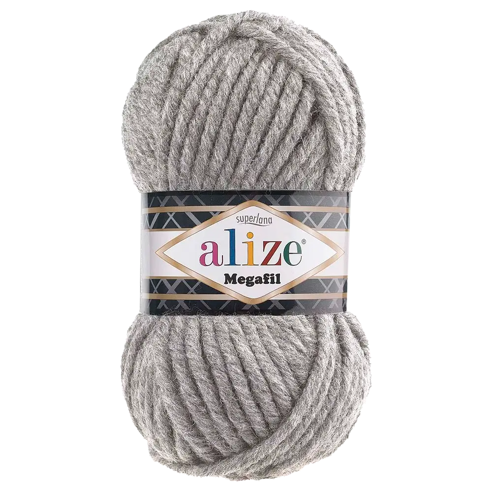 #Farbe_Alize Superlana Megafil | 21 Grau Melange