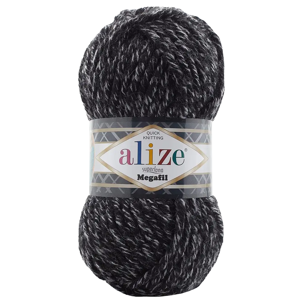 #Farbe_Alize Superlana Megafil | 800 Graumeliert