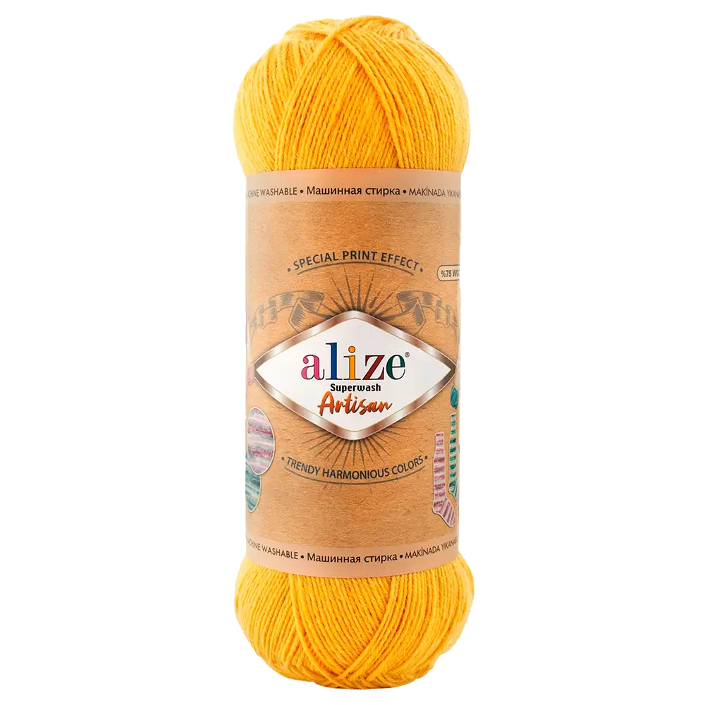 #Farbe_Alize Superwash Artisan | 281 Gelb