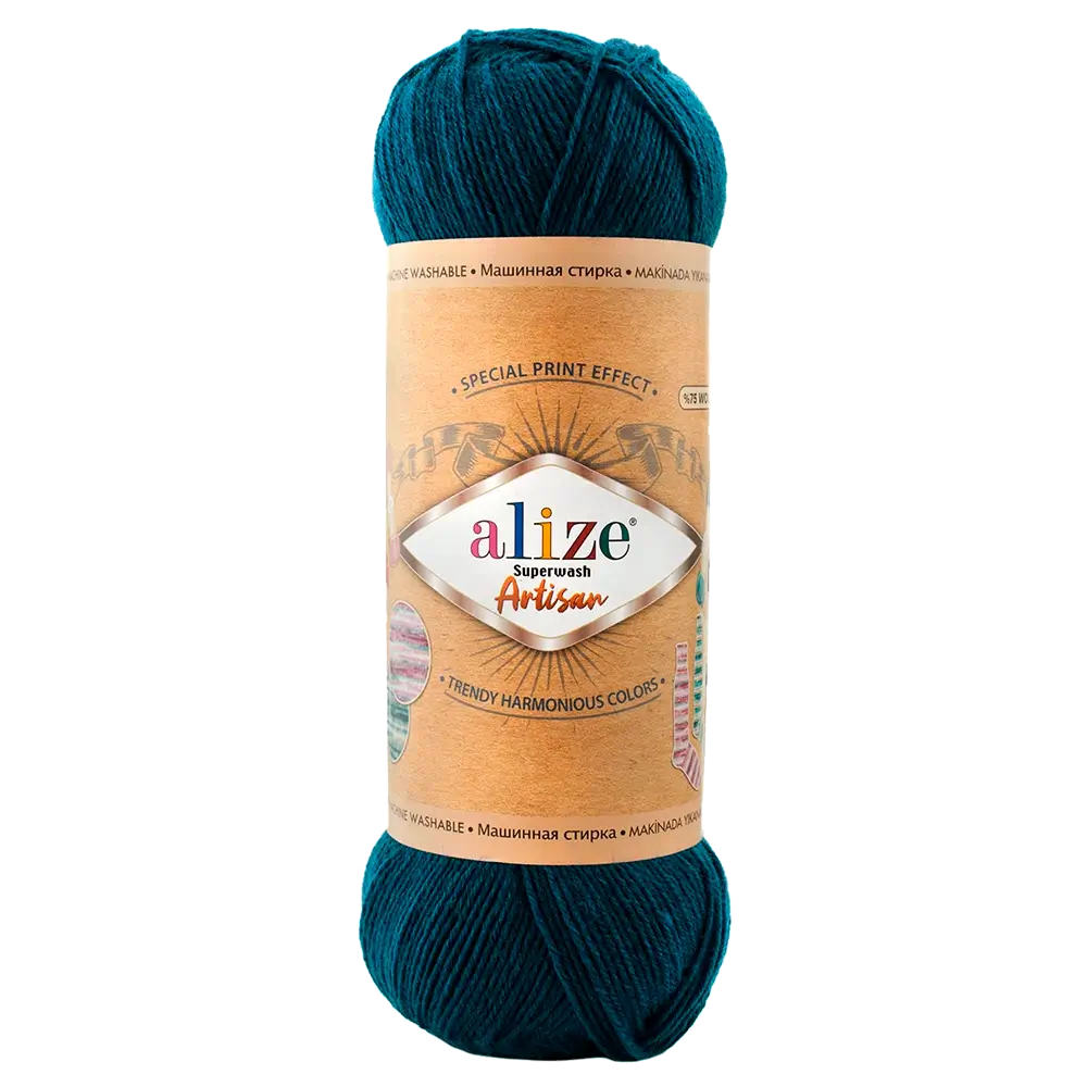 #Farbe_Alize Superwash Artisan | 666 Petrol