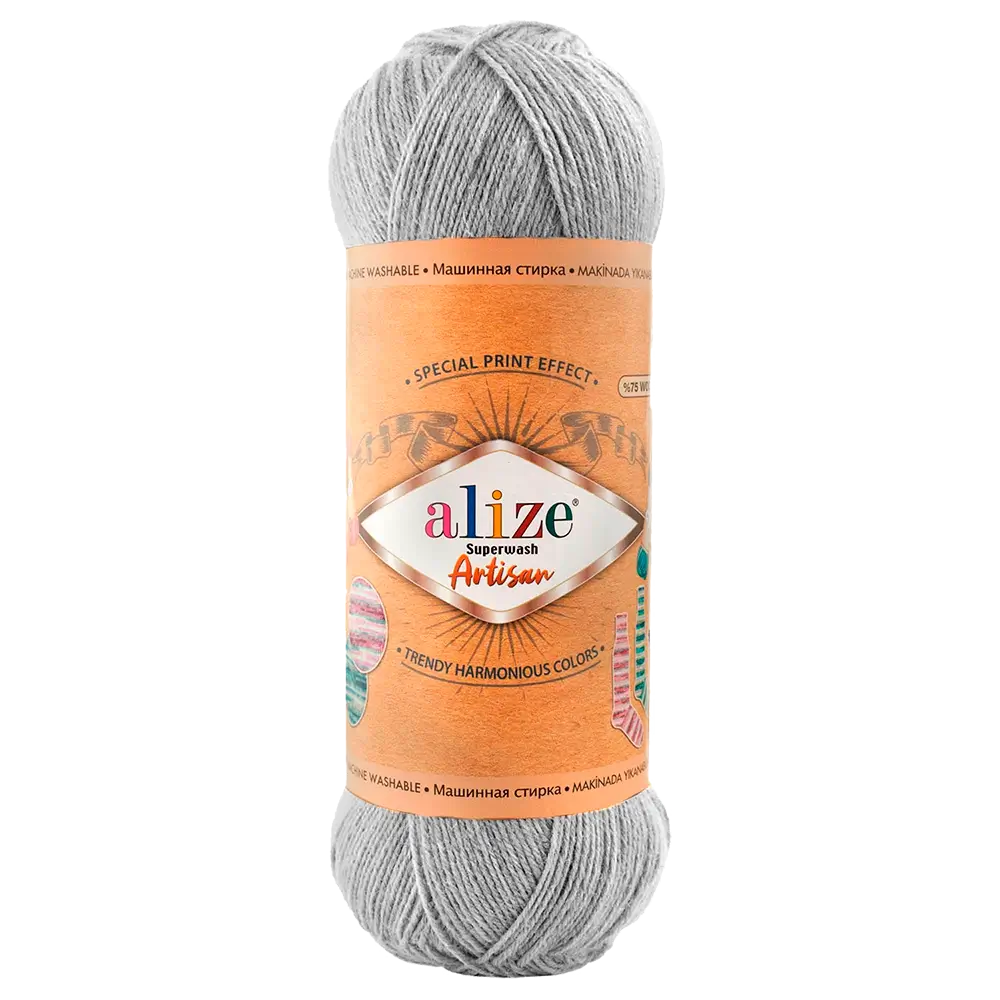 #Farbe_Alize Superwash Artisan | 836 Grau