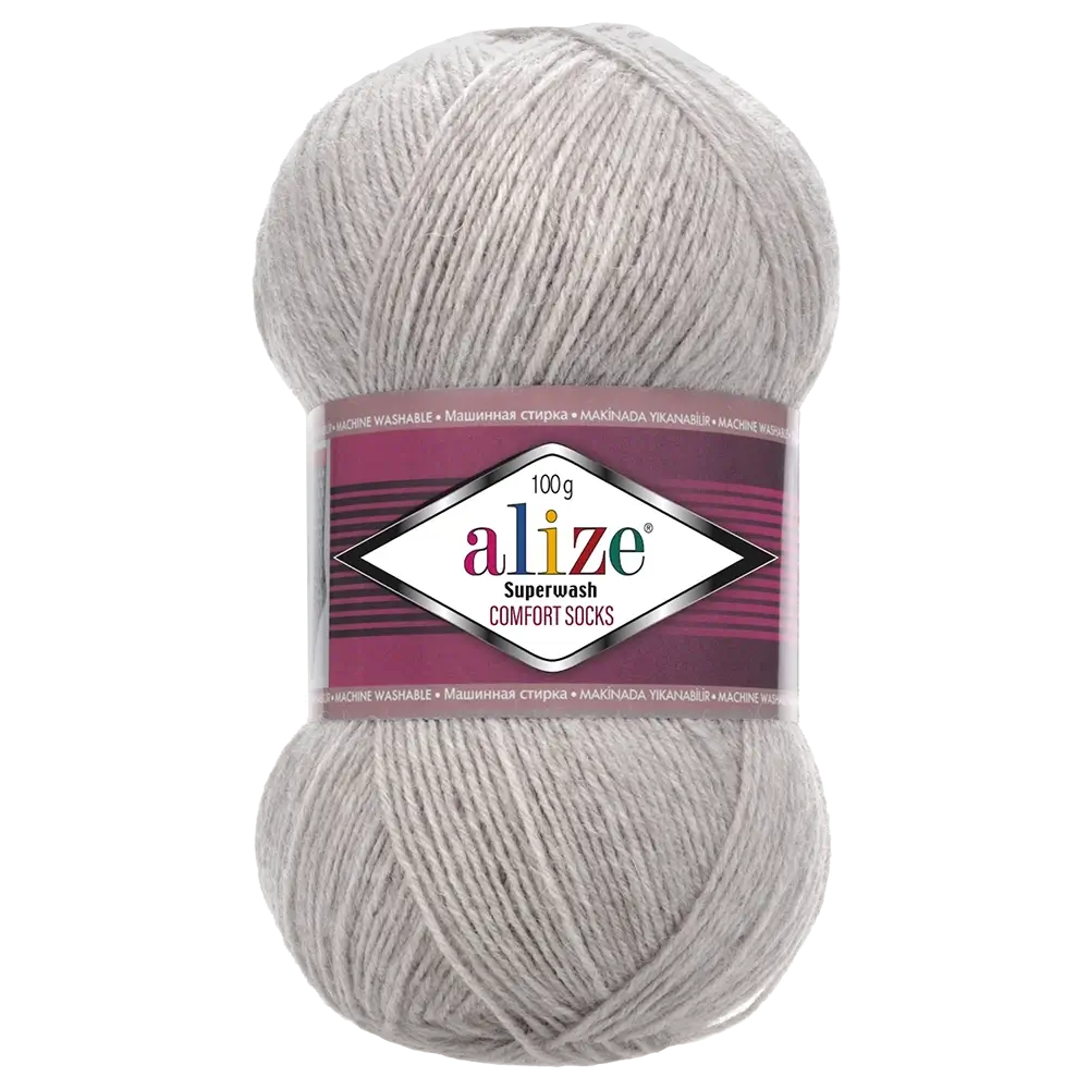 #Farbe_Alize Superwash Comfort Socks | 21 Grau Melange
