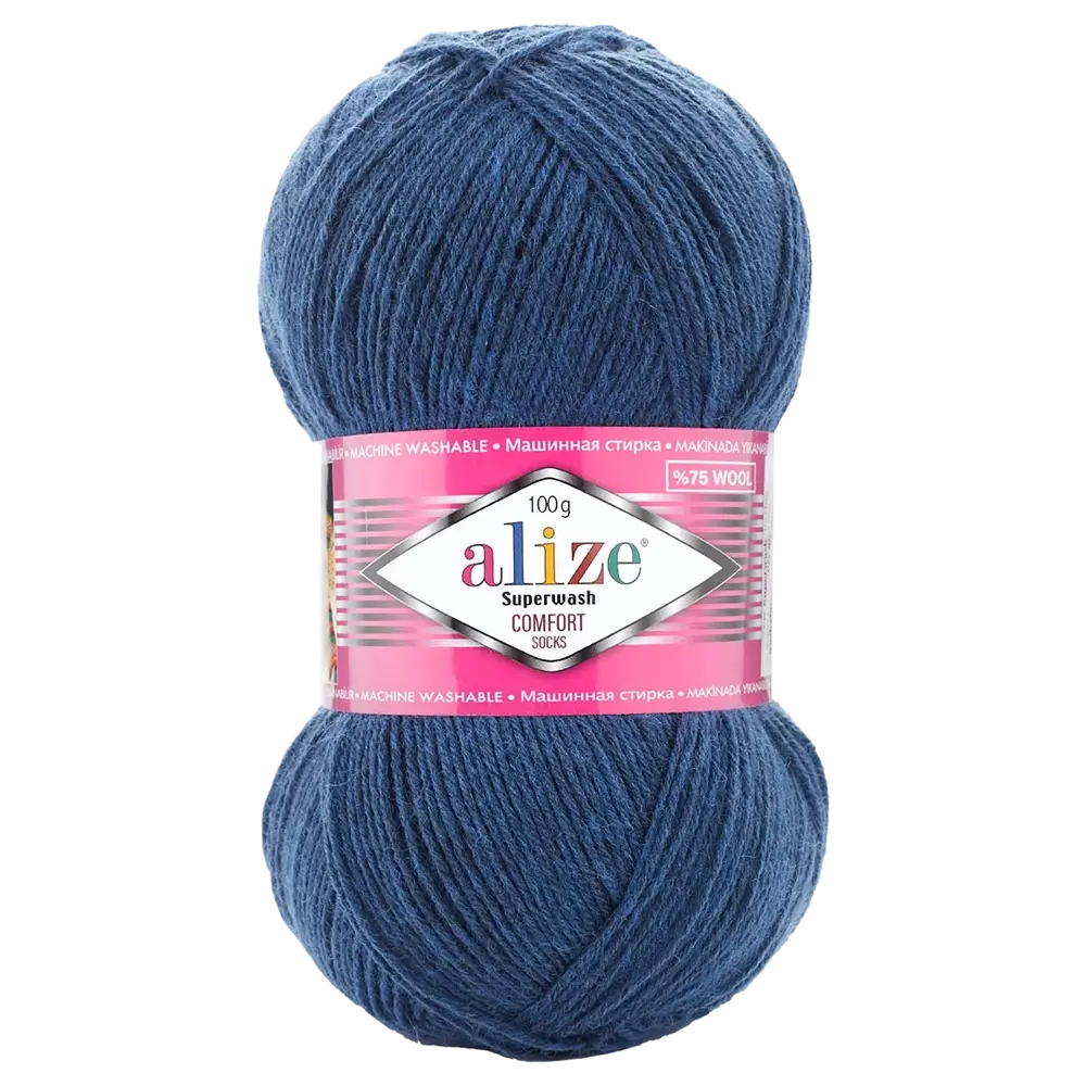 #Farbe_Alize Superwash Comfort Socks | 846 Navy