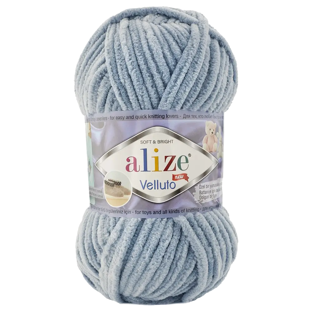 #Farbe_Alize Velluto | 428 Mittelgrau