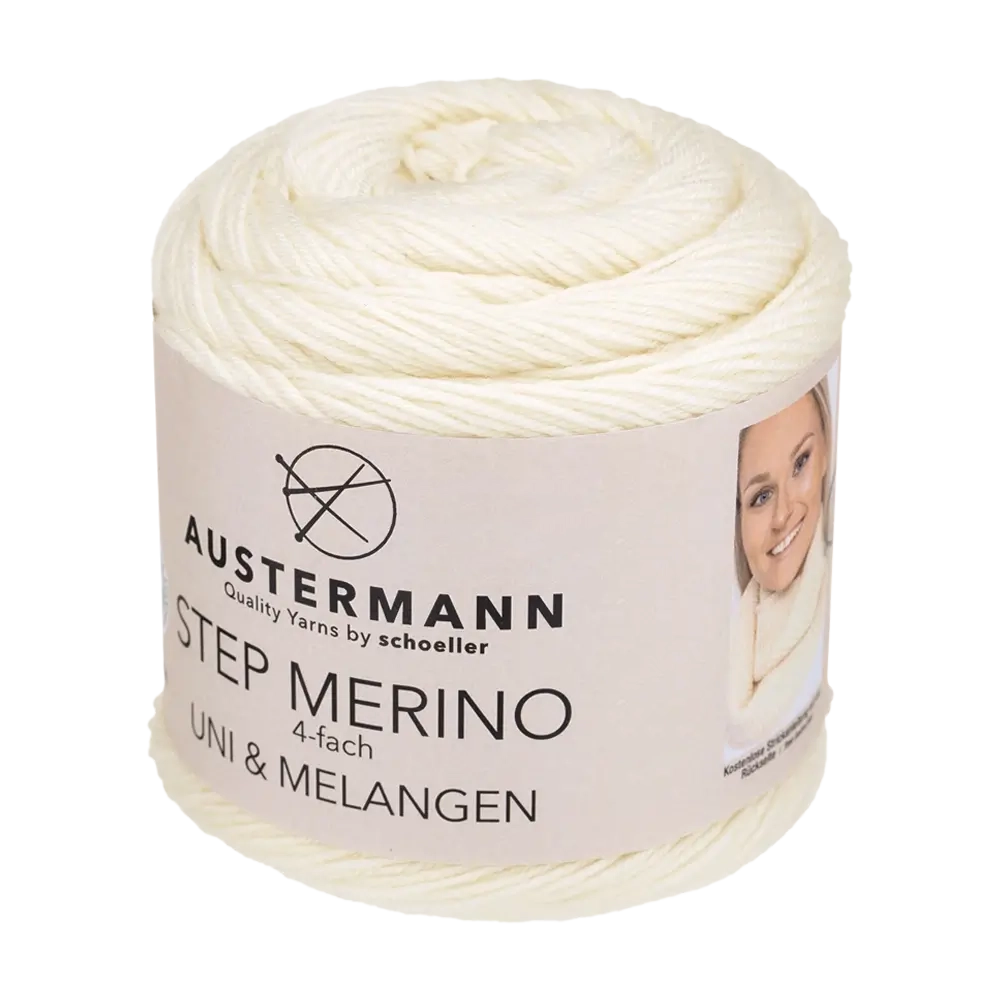 #Farbe_Austermann Step Merino Uni | 1000 Natur