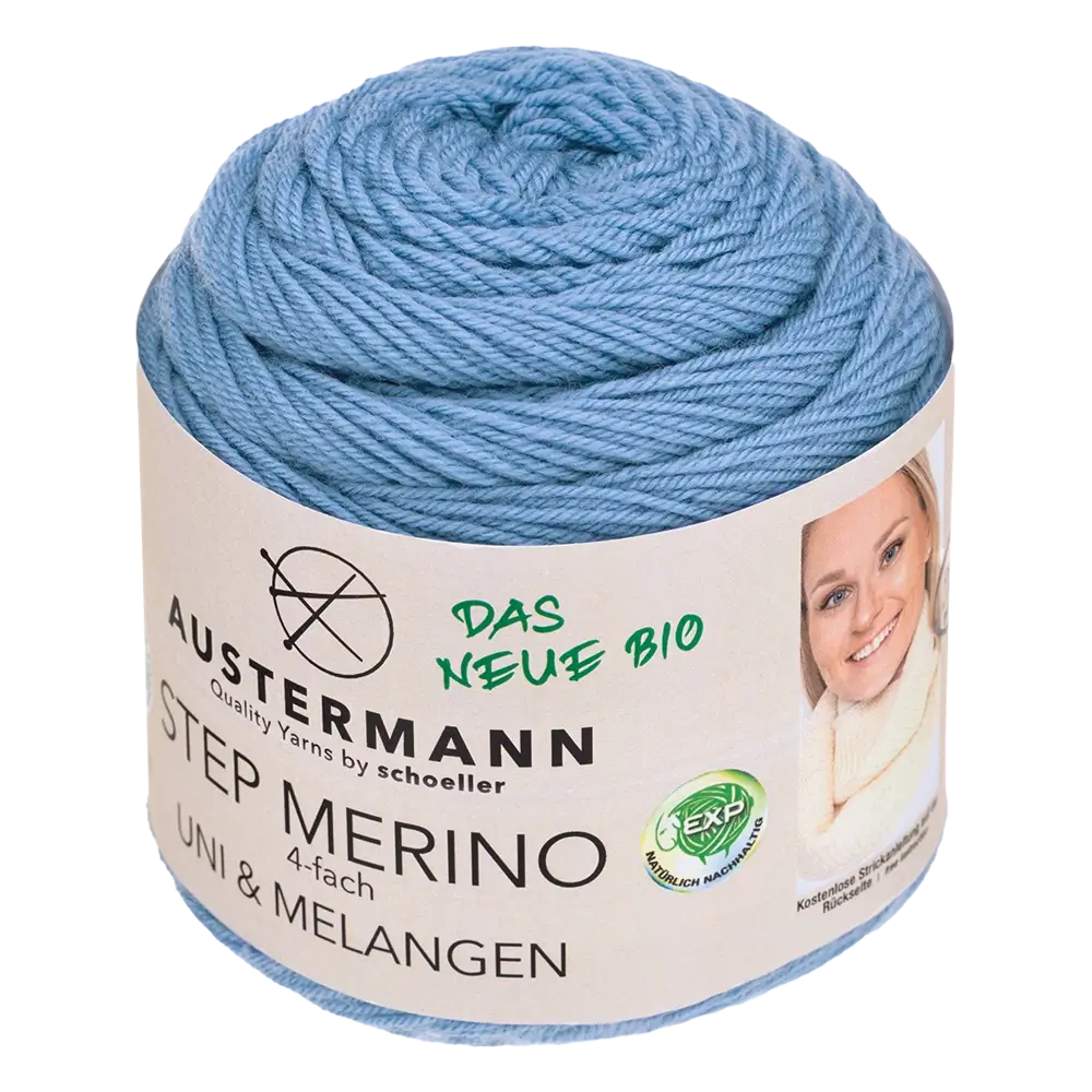 #Farbe_Austermann Step Merino Uni | 1005 Hellblau