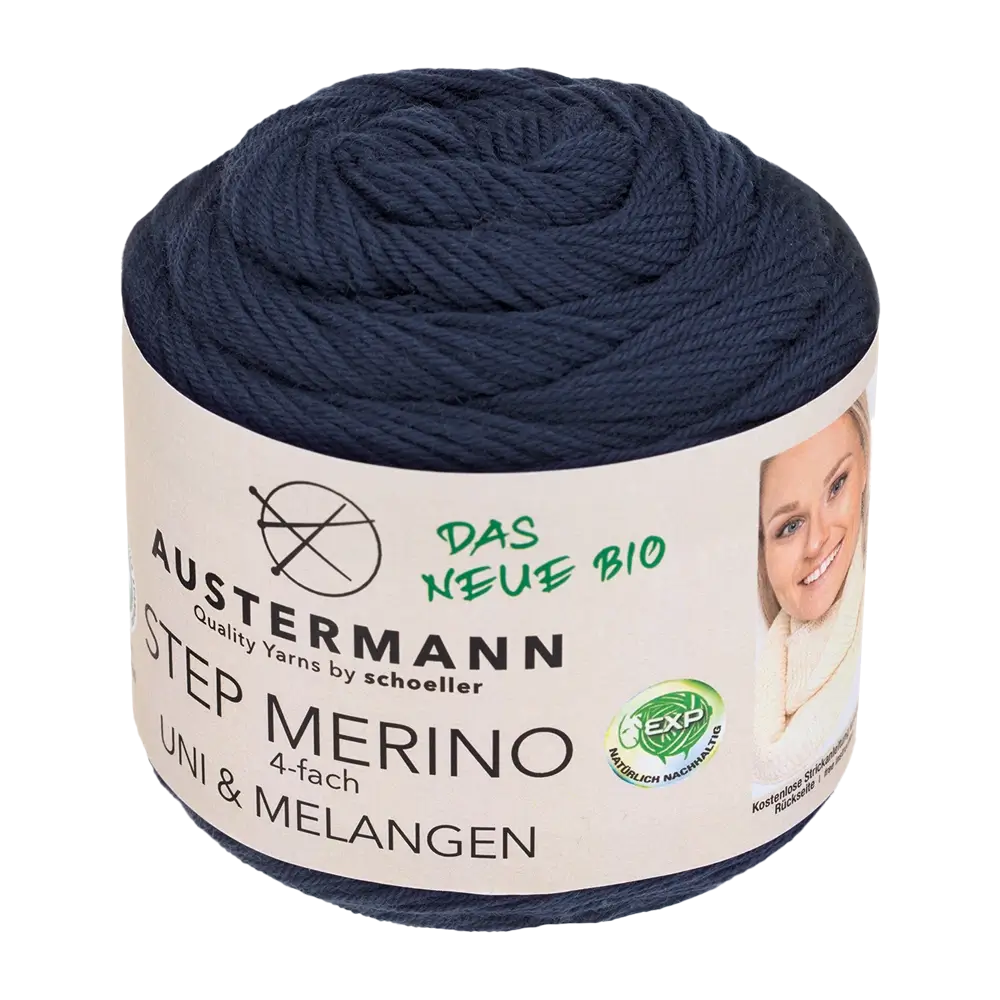 #Farbe_Austermann Step Merino Uni | 1007 Marine