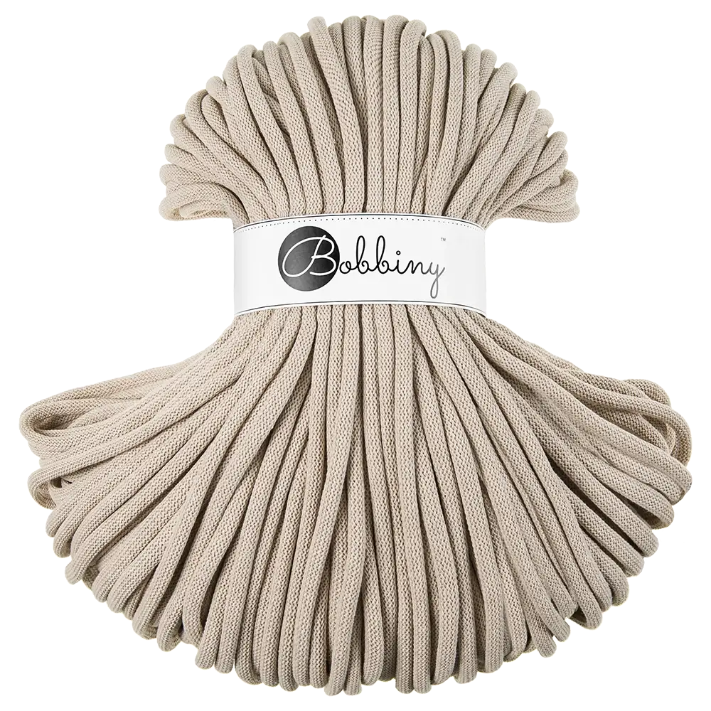 #Farbe_Bobbiny Flechtkordel Jumbo | Beige