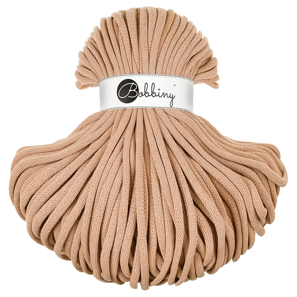 #Farbe_Bobbiny Flechtkordel Jumbo | Biscuit