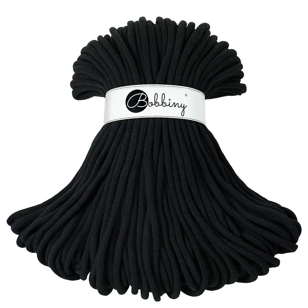 #Farbe_Bobbiny Flechtkordel Jumbo | Black