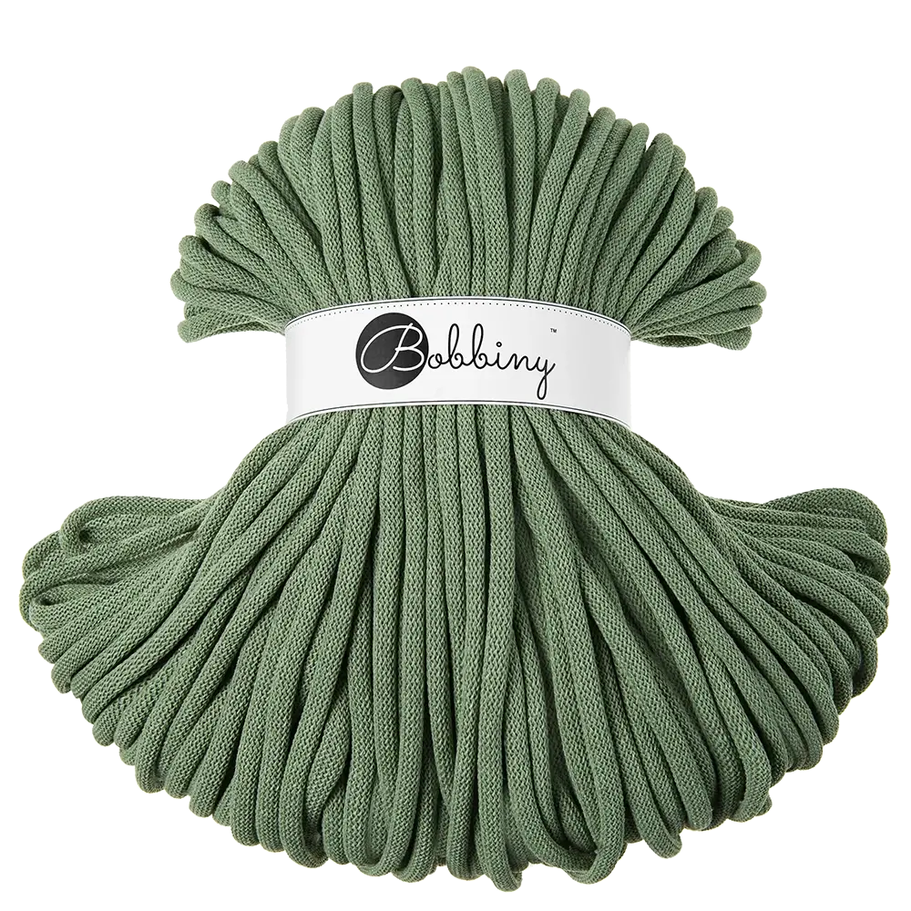 #Farbe_Bobbiny Flechtkordel Jumbo | Eucalyptus Green