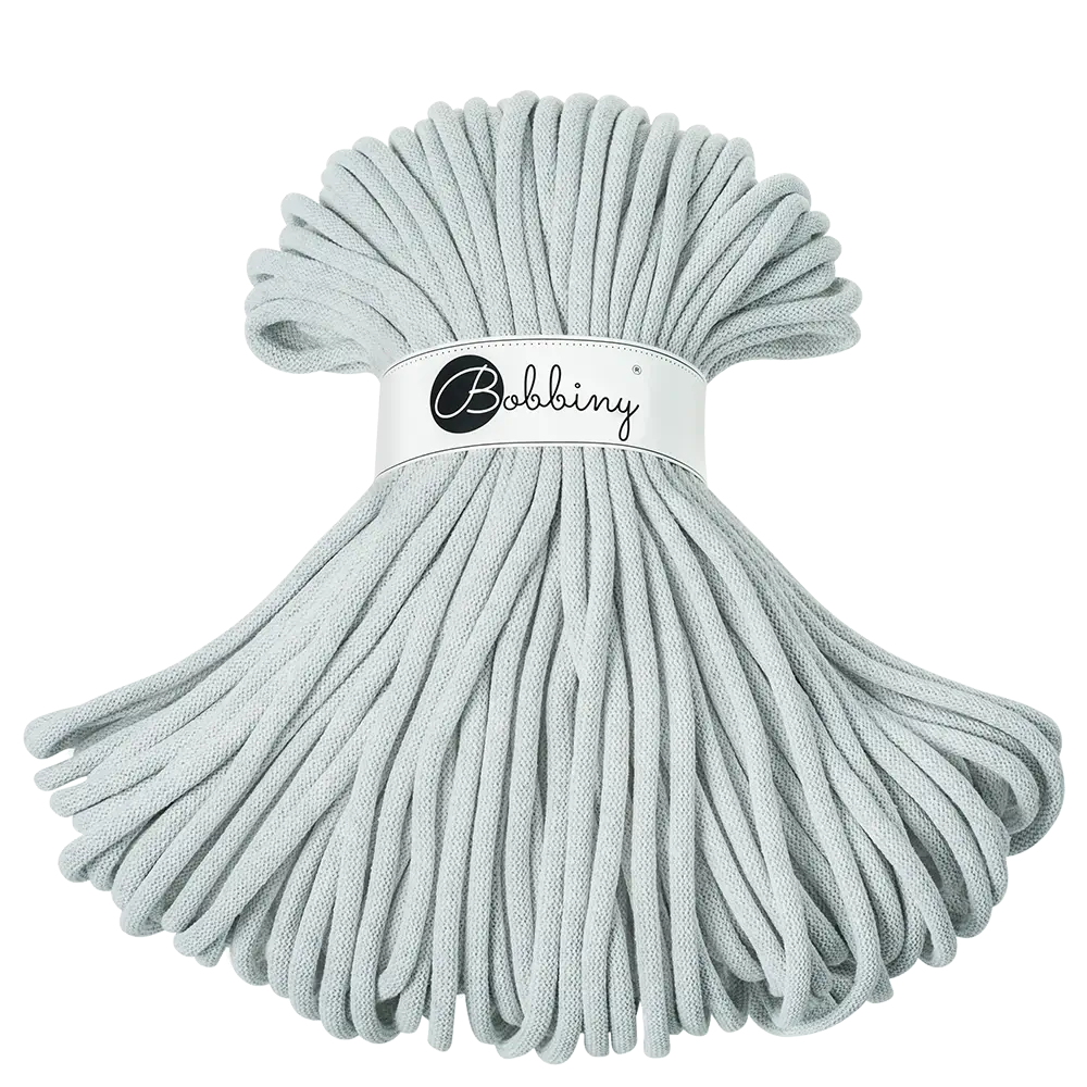 #Farbe_Bobbiny Flechtkordel Jumbo | Light Grey