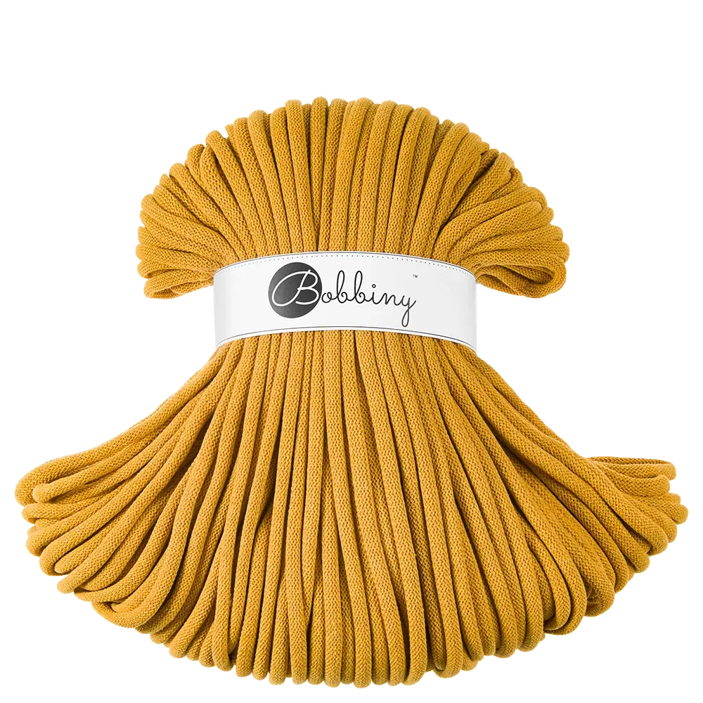 #Farbe_Bobbiny Flechtkordel Jumbo | Mustard