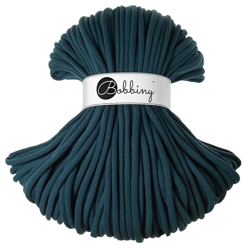 #Farbe_Bobbiny Flechtkordel Jumbo | Peacock Blue