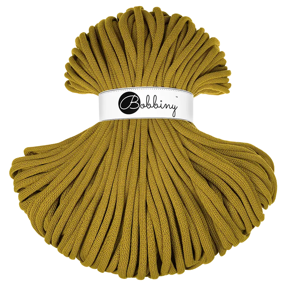 #Farbe_Bobbiny Flechtkordel Jumbo | Spicy Yellow