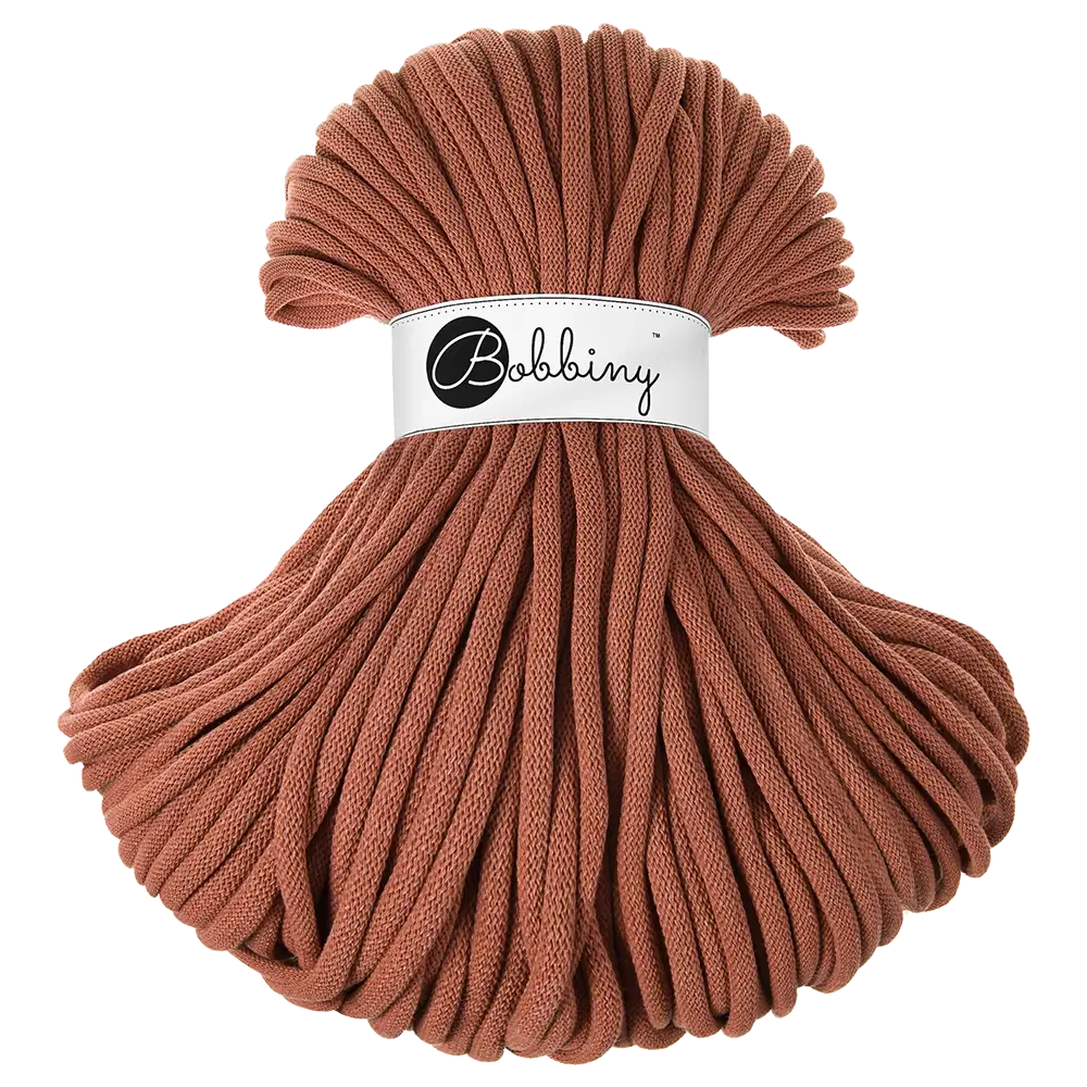 #Farbe_Bobbiny Flechtkordel Jumbo | Terracotta