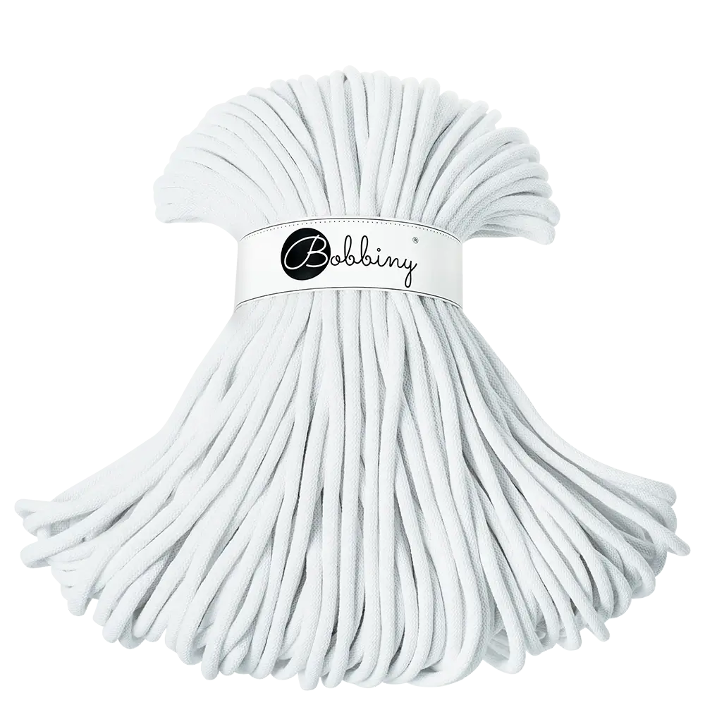 #Farbe_Bobbiny Flechtkordel Jumbo | White