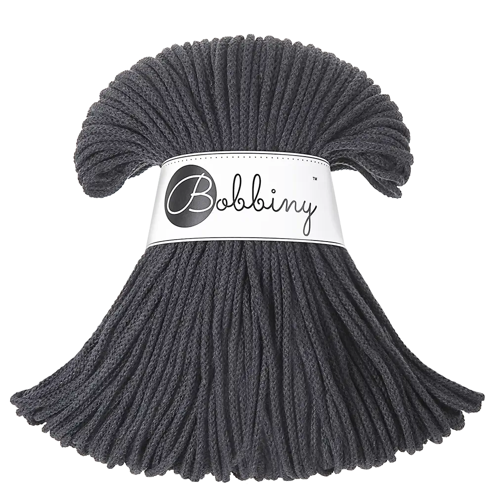#Farbe_Bobbiny Flechtkordel Junior | Charcoal