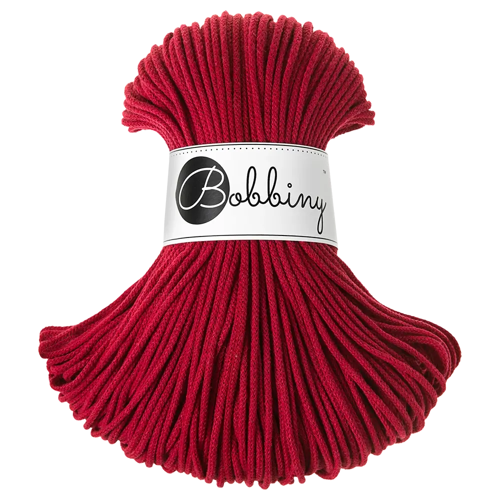 #Farbe_Bobbiny Flechtkordel Junior | Wine Red