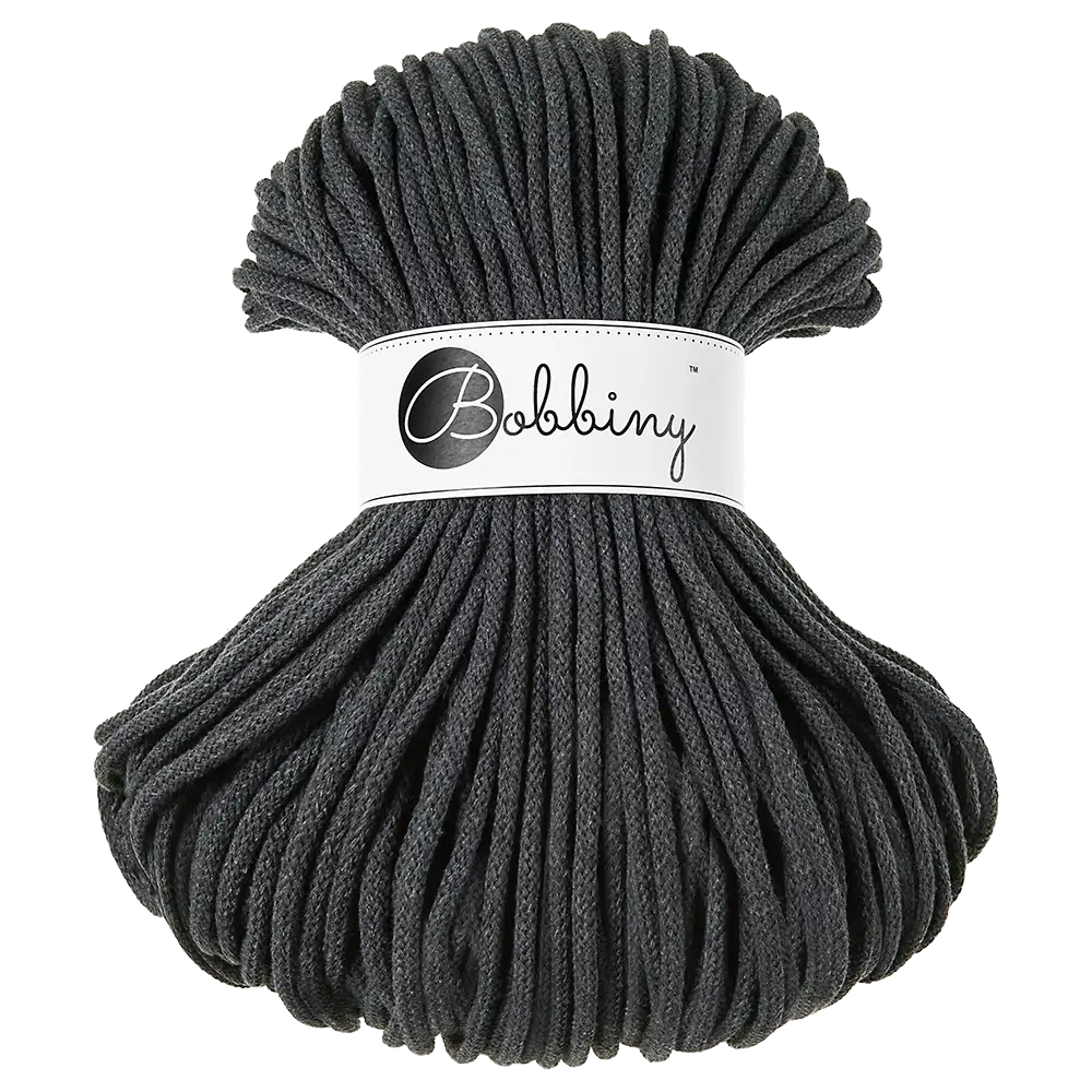 #Farbe_Bobbiny Flechtkordel Premium | Charcoal