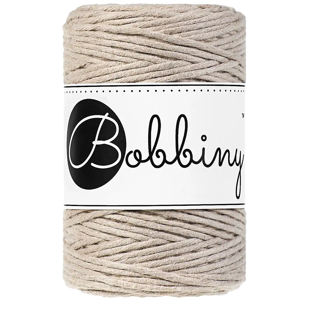 #Farbe_Bobbiny Makramee 1,5 mm | Beige
