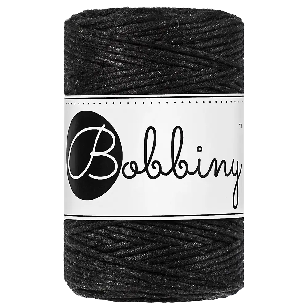 #Farbe_Bobbiny Makramee 1,5 mm | Black