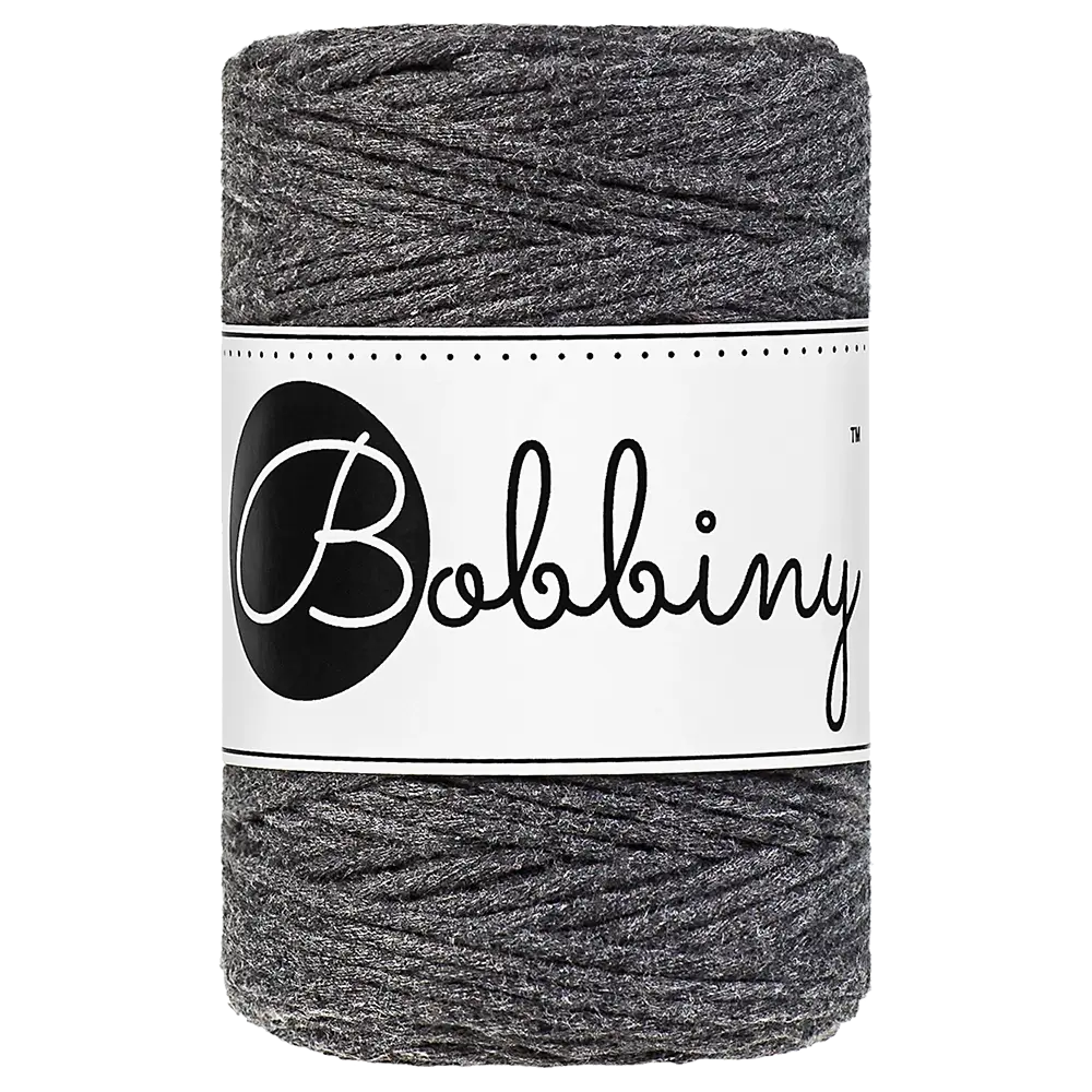 #Farbe_Bobbiny Makramee 1,5 mm | Charcoal