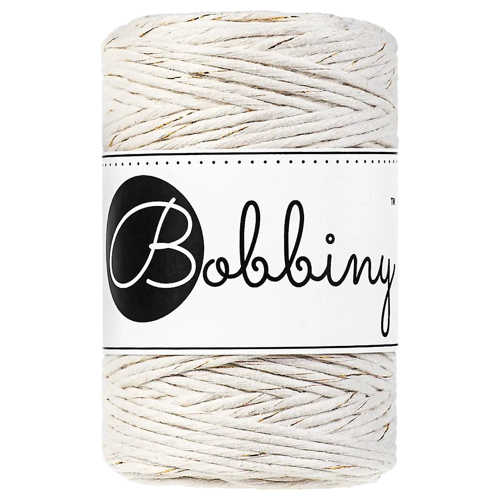 #Farbe_Bobbiny Makramee 1,5 mm | Golden Natural