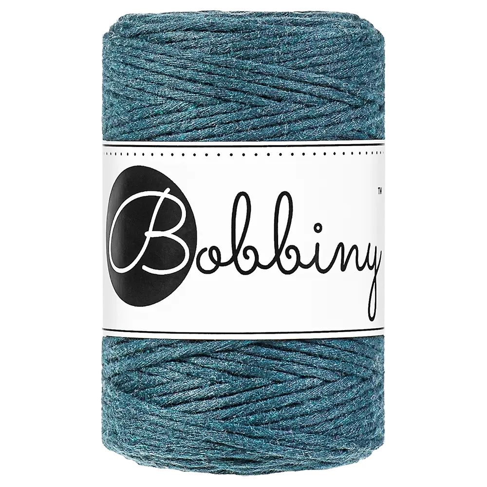 #Farbe_Bobbiny Makramee 1,5 mm | Peacock Blue
