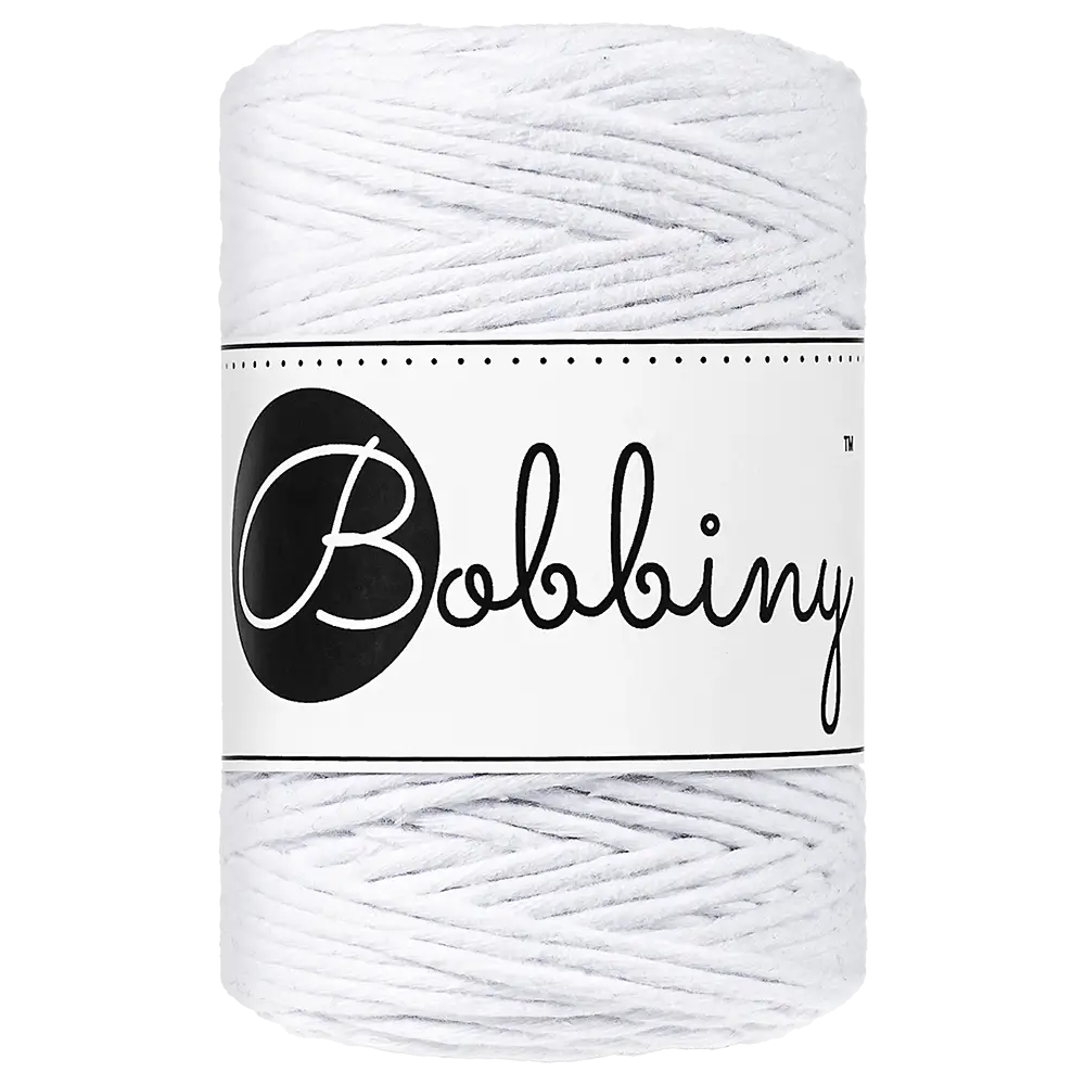 #Farbe_Bobbiny Makramee 1,5 mm | White