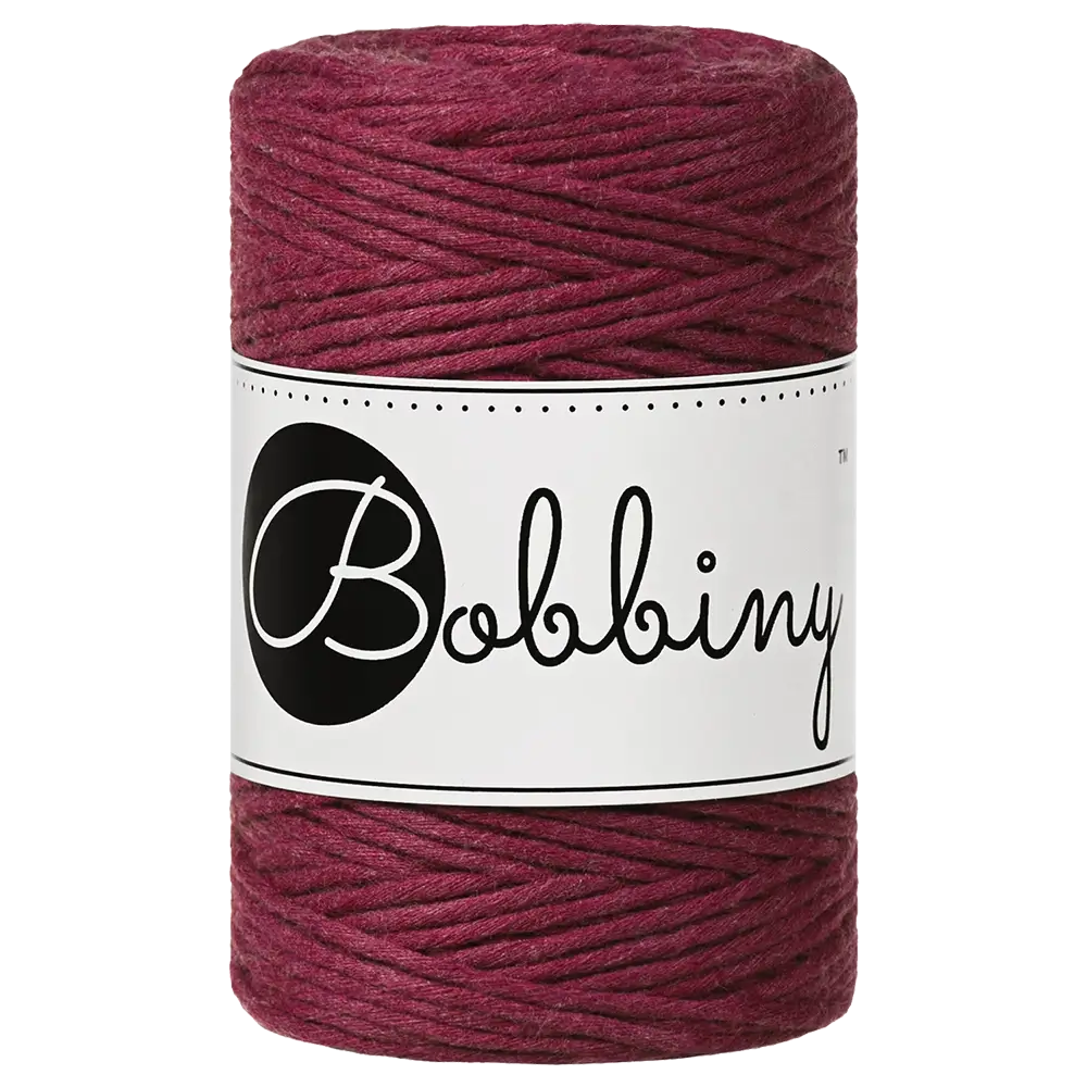 #Farbe_Bobbiny Makramee 1,5 mm | Wine Red
