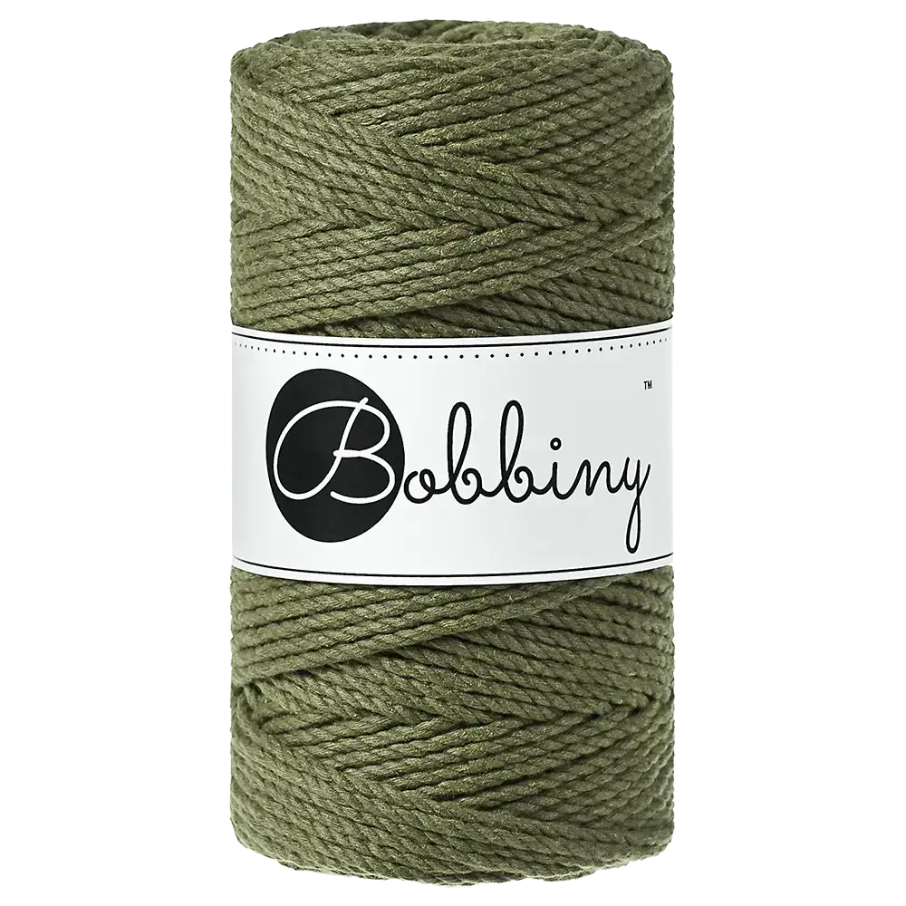 #Farbe_Bobbiny Makramee 3PLY 3 mm | Avocado
