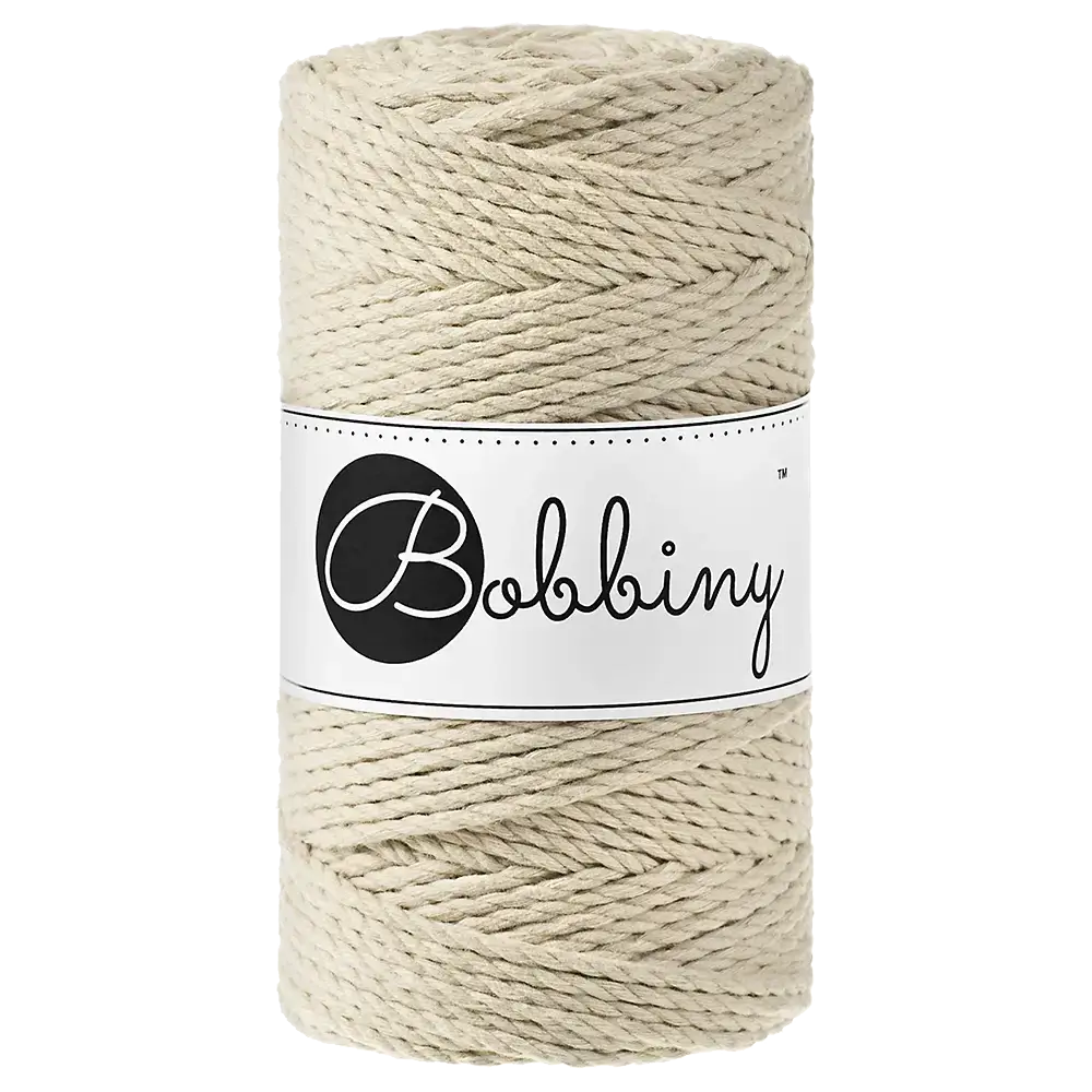 #Farbe_Bobbiny Makramee 3PLY 3 mm | Beige
