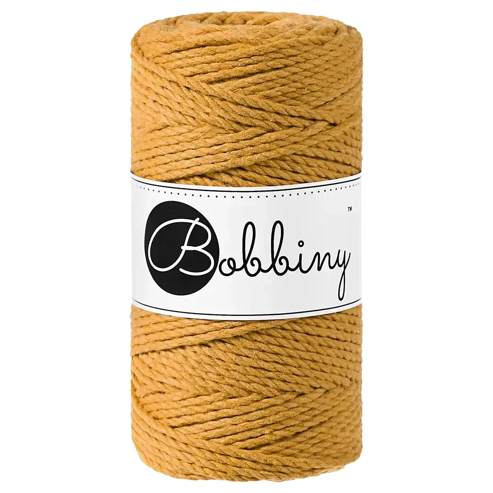#Farbe_Bobbiny Makramee 3PLY 3 mm | Mustard