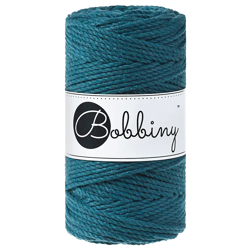 #Farbe_Bobbiny Makramee 3PLY 3 mm | Peacock Blue