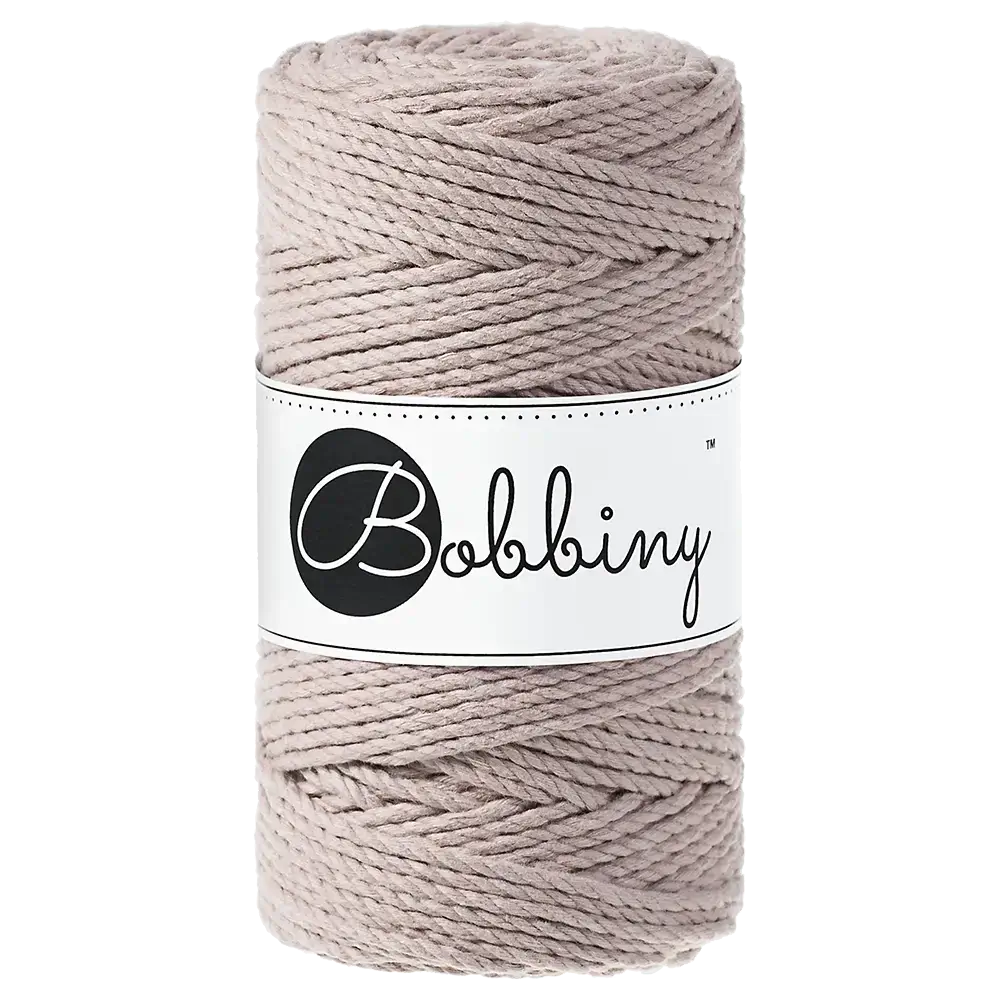 #Farbe_Bobbiny Makramee 3PLY 3 mm | Pearl