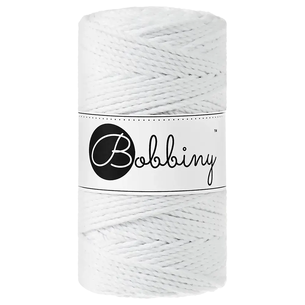 #Farbe_Bobbiny Makramee 3PLY 3 mm | White