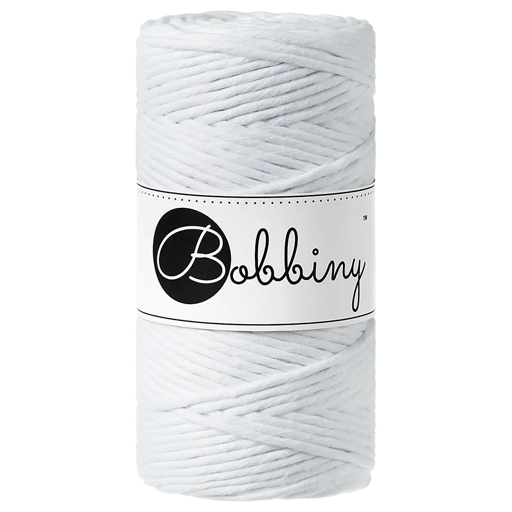 #Farbe_Bobbiny Makramee 3 mm | White