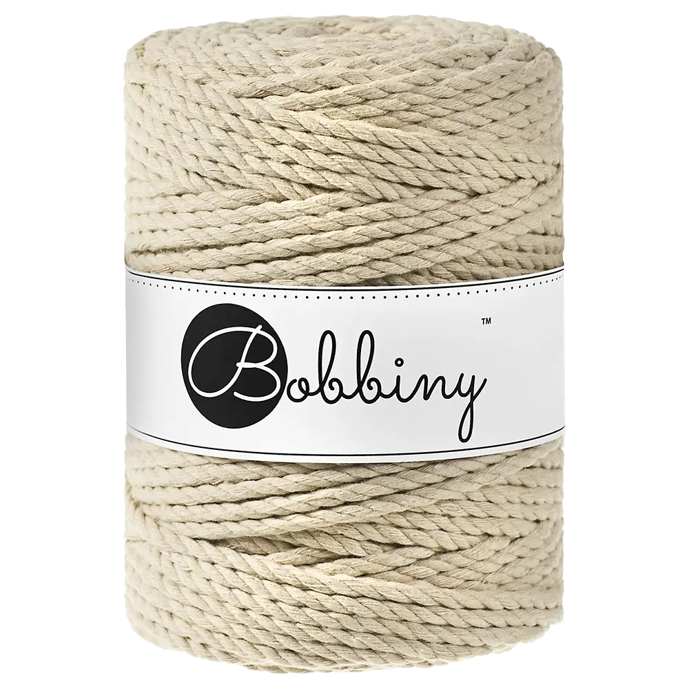 #Farbe_Bobbiny Makramee 3PLY 5 mm | Beige